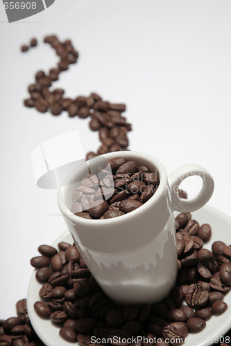 Image of Coffee Cup and Beans