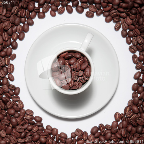 Image of Coffee Cup and Beans