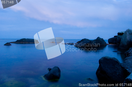 Image of sundown on the sea  