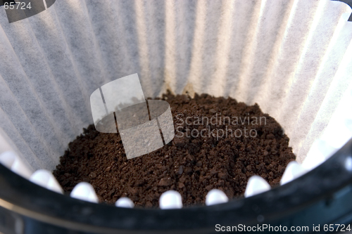 Image of Getting Ready to Make Coffee - Grounded Coffee in the Filter