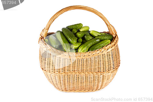 Image of Cucumber on basket