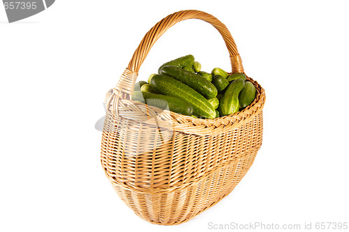 Image of Cucumber on basket