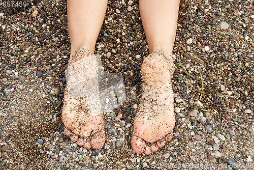 Image of Feet and rocks