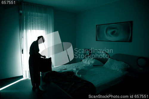 Image of Morning in a hotel room