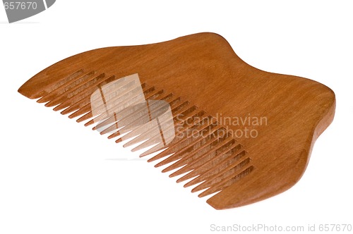 Image of isolated wood comb