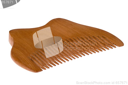 Image of isolated wood comb