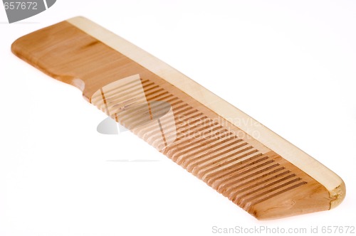 Image of isolated wood comb