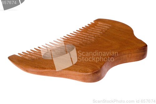 Image of isolated wood comb