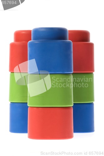 Image of stack of colorful building blocks - no trademarks