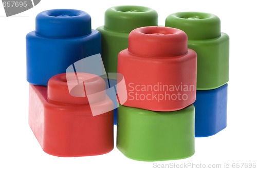 Image of stack of colorful building blocks - no trademarks