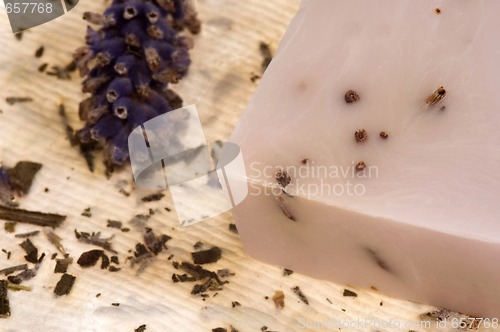 Image of 
lavender soap and hand-made paper