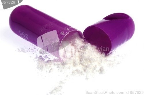 Image of pills on white background