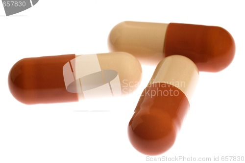 Image of pills on white background