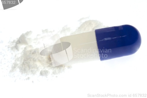 Image of pills on white background