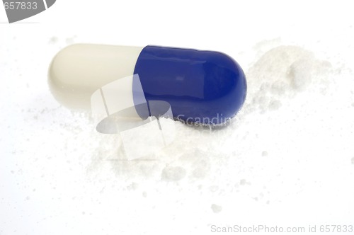 Image of pills on white background