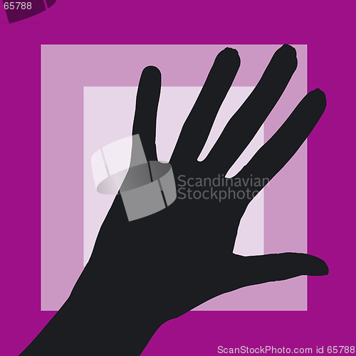 Image of Hand on a pink background