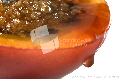 Image of tropical fruit tamarillo with sugar, isolated on white