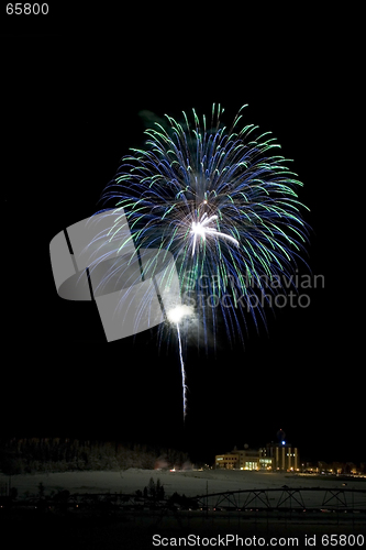 Image of Blue and green fireballs