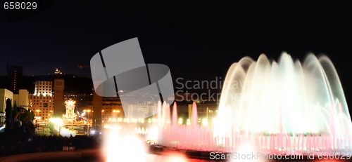 Image of Magic fountain in city Barcelona