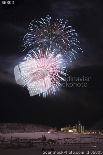 Image of Two large fireballs