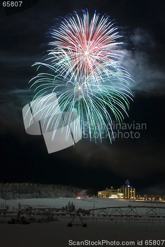 Image of Two large fireballs