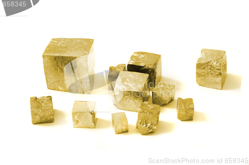 Image of golden cubes