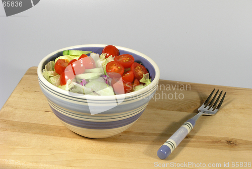 Image of Salad on Wood