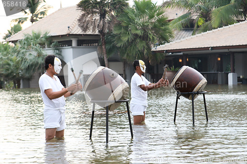 Image of PHUKET - AUGUST 19: Traditional Thai dancers perform a ceremony 