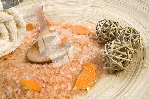 Image of orange bath. aromatherapy