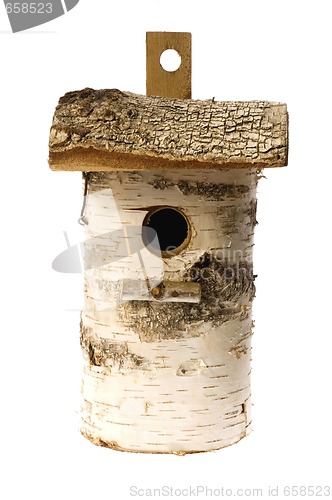 Image of isolated birdhouse nestles