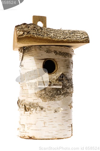 Image of isolated birdhouse nestles