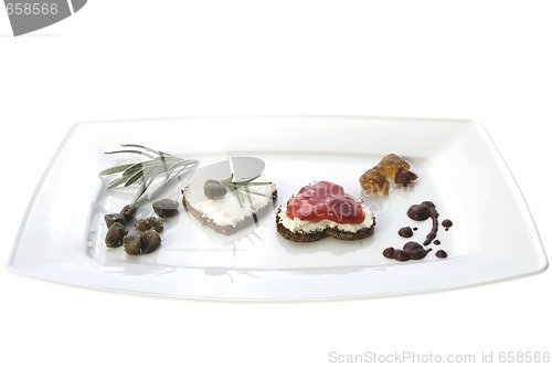 Image of sweet or no more sweet valentines day. breakfast