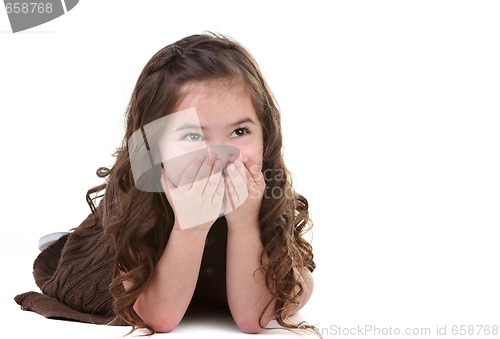 Image of Laughing Young Child Looking Up