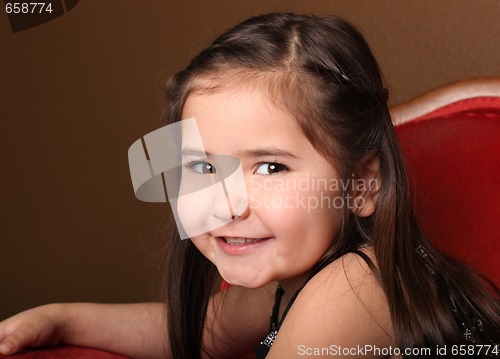 Image of Pretty Young Female Child Smiling