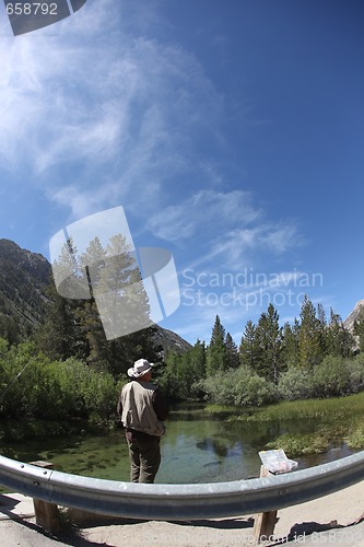 Image of Lone Fisherman on a Sunny Afternoon