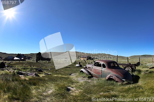 Image of Vintage Rusted Car in Bodie California