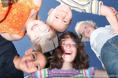 Image of Five Happy Kids Outdoors