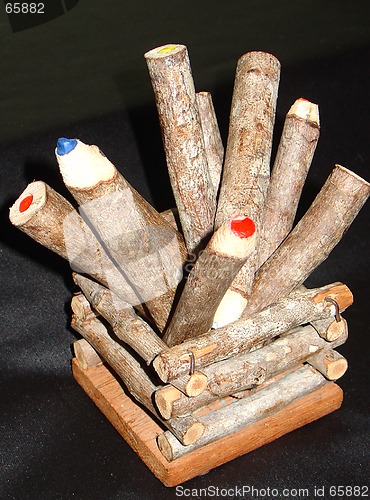 Image of wooden pencils in a box