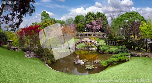Image of Beautiful botanical garden at the Huntington Library in Californ