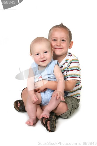 Image of Young Brothers Showing Affection