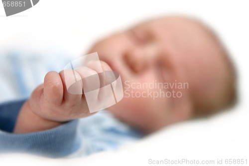 Image of High Depth of Field Image of a Baby Boys Hand