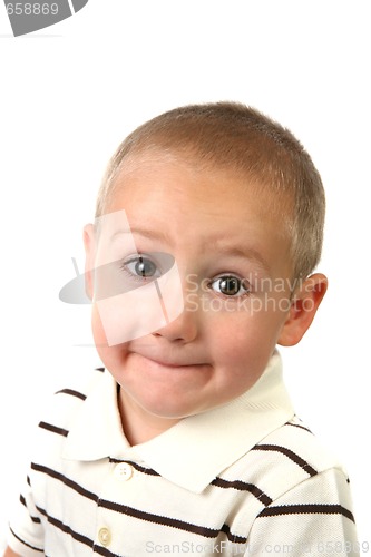 Image of Silly Young Kid With Wide Open Eyes