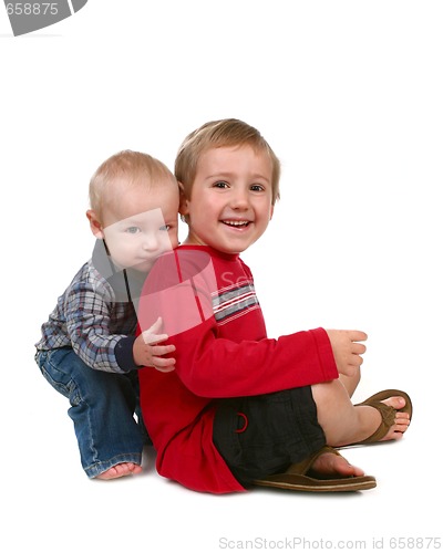 Image of Sweet Young Brothers Happy and Smiling