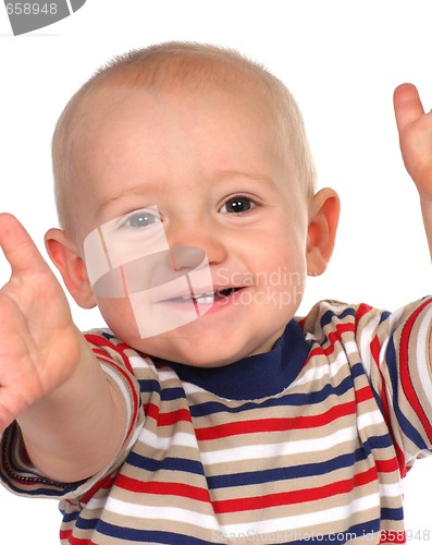 Image of Baby Boy Reaching for the Viewer