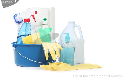 Image of Many Useful Household Daily Cleaning Products