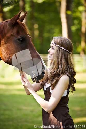 Image of Girl with horse