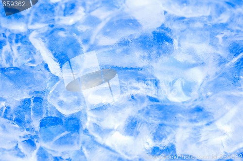 Image of salt, ice and blue water