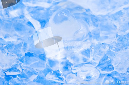 Image of salt, ice and blue water