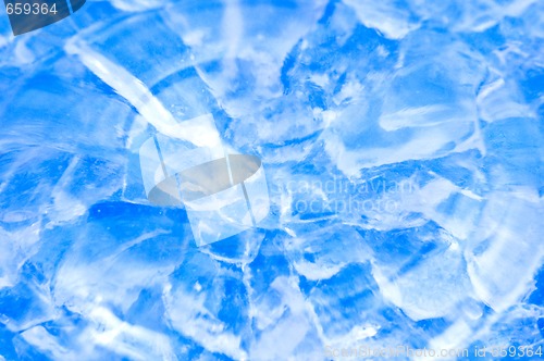 Image of salt, ice and blue water