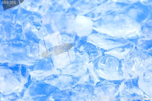 Image of salt, ice and blue water